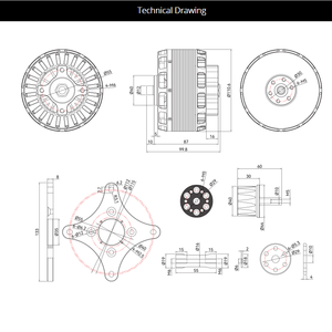 Moteur de drone à aile fixe de base T-MOTOR AT1030 110CC puissant sans balais Bldc 24S 50kg 60kg de charge - Product Image 6