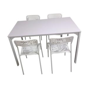 Новый современный Меламиновый стол из МДФ для столовой, металлический столик с 4 стульями для гостиной, TC0201 - Product Image 5