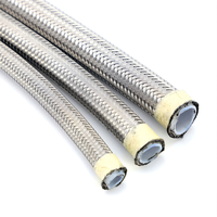 Tuyau PTFE SAE 100 R14 à extrémités tressées en acier inoxydable 304 316 résistant à la chaleur et au froid, longueur personnalisée, raccords BSP NPT