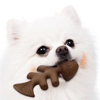 Jouet à mâcher pour chien en promotion – Os de poisson écologique saveur bœuf véritable – Jouets durables pour animaux de compagnie – Entraînement interactif – Alternative au bacon