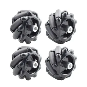 ล้อ Mecanum ขนาด5/10กก., โหลด60/80มม. พร้อมฮับ5มม. สำหรับยางหุ่นยนต์สเต็ปเปอร์มอเตอร์42มม. สำหรับ <span class=keywords><strong>Arduino</strong></span> แบบทำมือชิ้นส่วนรถยนต์ - Product Image 5