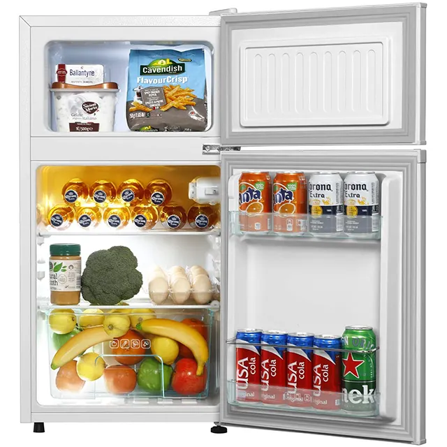 Customized Small White Double Two Door Compact Fridge Refrigerator For Home Room