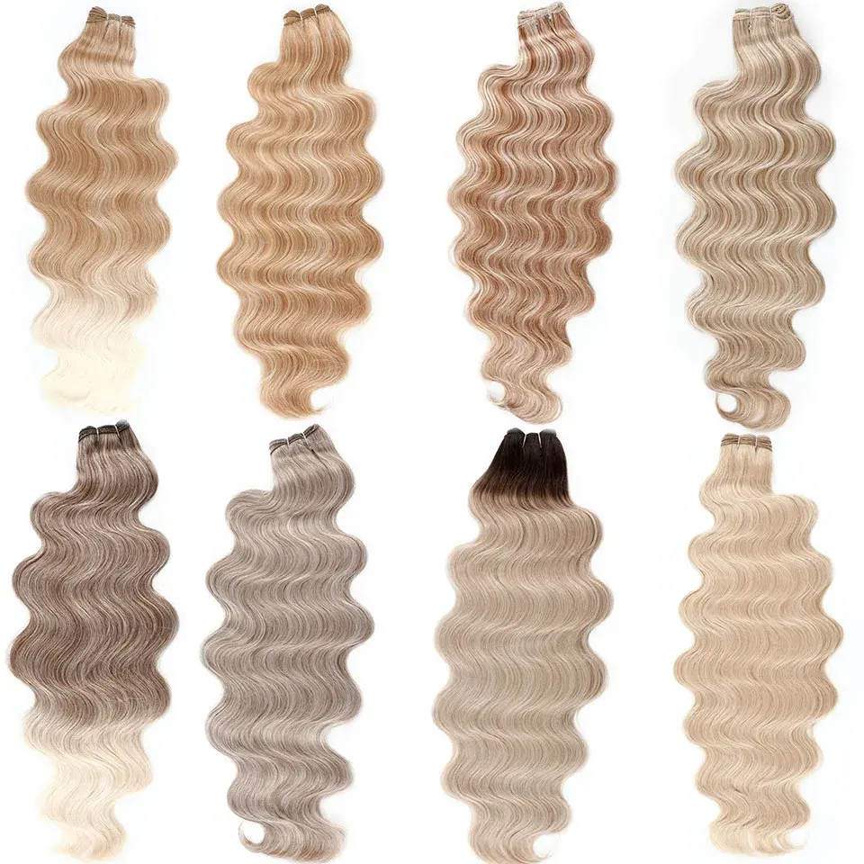 26 "/30" vücut dalga demetleri yumuşak doğal sentetik Bio sentetik saç uzantıları isıya dayanıklı uzun dalgalı saç örgü demetleri