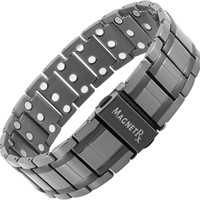 Bracelet magnétique en acier titane, directement de l'usine, avec placage sans nickel et sans cadmium, idéal pour les célébrations d'anniversaire