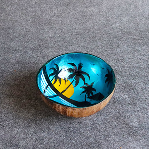 Cây Dừa sơn dừa Vỏ bát Việt lối vào lưu trữ chìa khóa Khay Trang trí nội thất và lưu trữ salad bát - Product Image 2