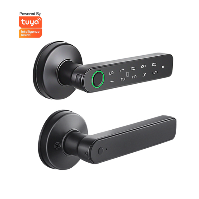 IP65 Indoor Door Home Intelligent Fingerprint Split Lock With Key Tuya Digital Keyless Smart Door Lock