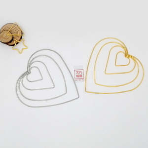 प्यार स्टार चंद्रमा वर्ग त्रिकोण षट्भुज मढ़वाया घेरा धातु फ्रेम हस्तनिर्मित पुष्पांजलि सामान किनारी क्राफ्ट उपकरण सपना पकड़ने अंगूठी - Product Image 4