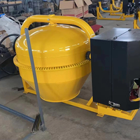 Bétonnière mobile portable 350l/500l, petite bétonnière diesel à quatre roues pour travaux de construction