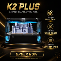 Impresora 3D FDM Industrial Creality K2 Plus, Multicolor, Velocidad de 600 mm/s, Gran Volumen de Impresión de 495*515*640 mm