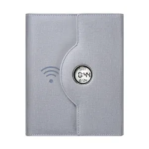 Custom A5 PU Leather Notebook New Design 8000mah Wireless Charger Power Bank Logo <strong>LED</strong> <strong>Light</strong> Agenda <strong>Diary</strong> with USB for Promotions - Product Image 1