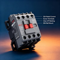 Kontaktor Listrik Tujuan Tertentu (DP) Delixi CJX2s Industrial HVAC DIN Rail Magnetik 3 Fasa AC 32A Bersertifikasi IEC