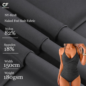 Tissu tricoté uni OEKO-TEX 82% nylon 18% élasthanne, extensible dans les quatre sens, pour maillots de bain, yoga, bikinis, lingerie, robes - Product Image 1