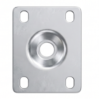 Plaque de montage en acier au carbone zingué sur mesure OEM, plaque de connexion robuste pour roues de meubles, pièce estampée en métal
