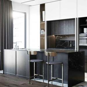 Nouveauté : Armoires de cuisine luxueuses avec structure en bois massif, paniers de rangement en fil métallique de qualité supérieure fabriqués en Chine, poignées de tiroir portables - Product Image 1