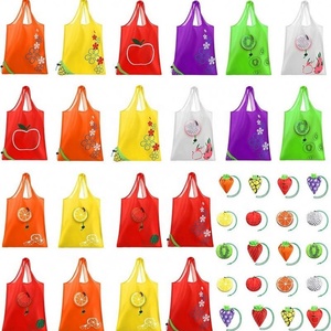 Sacs de courses pliables réutilisables légers avec logo personnalisé, grands sacs à fraises pliables pour l'épicerie - Product Image 2