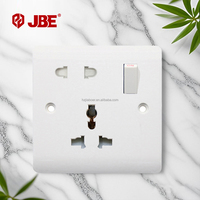 Enchufe Universal con Interruptor de 1 Canal, Estándar Británico 16A+13A, Estilo Retro, Fácil Instalación, Baquelita Blanca, para Hogar y Oficina