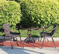 Meubles modernes, table noire d'extérieur, table ronde pliante en verre et métal, table basse pliable pour le camping