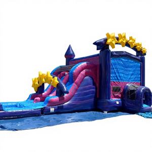 WINWAYTOYS Tobogán Inflable Comercial de PVC, Combinación de Doble Tobogán Galaxia, 8x4m o Tamaño Personalizado, Fácil de Instalar para Diversión - Product Image 1