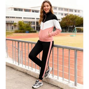 Women's 2 Piece Tracksuit Long Sleeve Zip Jacket Jogger <b>Pants</b> Casual Workout Outfit Breathable Spring Wear - Product Image 4