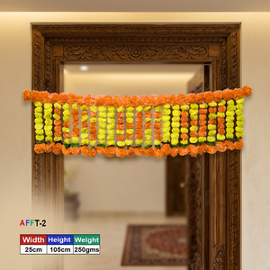 Toran de Flores Artificiales Tejidas - Decoración Festiva Reutilizable y Reciclable de Origen Indio - Product Image 3