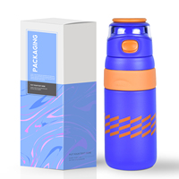 Botella de Agua Infantil Escolar de Gran Capacidad (500 ml), Antiderrames y Ecológica, Fabricada en Acero Inoxidable SUS316