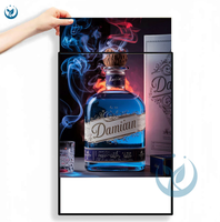 Caja de luz delgada A1A2A3A4, publicidad personalizada, vidrio ultrafino, LED, menú rectangular superbrillante, caja de luz, tablero de luz, menú Led