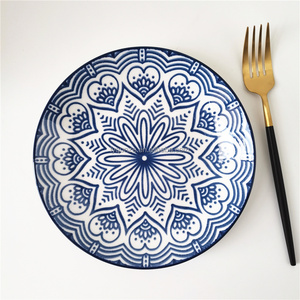 Ensemble <span class=keywords><strong>de</strong></span> table en céramique Offre Spéciale 18 pièces ensemble <span class=keywords><strong>de</strong></span> <span class=keywords><strong>vaisselle</strong></span> imprimé motif bohême bleu <span class=keywords><strong>pour</strong></span> <span class=keywords><strong>6</strong></span> <span class=keywords><strong>personnes</strong></span> - Product Image 3