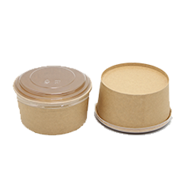 Conteneur alimentaire à emporter personnalisé, gobelet à soupe jetable, bol en papier kraft avec couvercle pour boissons chaudes, crème glacée - Product Image 5