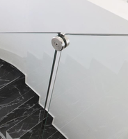 Pince de fixation en verre trempé pour balustrade de balcon, pince de décoration en acier inoxydable pour escalier, pince de fixation pour garde-corps en verre