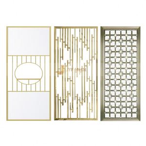 Panneaux muraux décoratifs 3D translucides en acier inoxydable texturé personnalisé, imperméables, pour hall d'hôtel, design moderne/classique mobile - Product Image 2