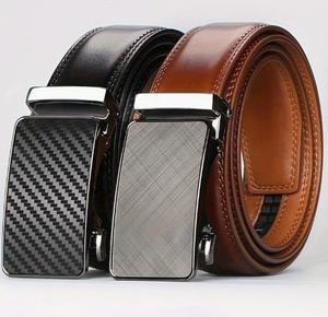 Cinturón para Hombre, Cuero Genuino, Hebilla Automática, Cinturón Versátil para Negocios - Product Image 1