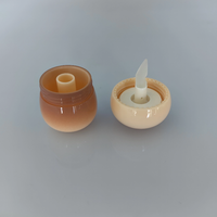 Vente en gros de pots de fard à joues liquide en forme de champignon en plastique de 5ml avec pinceau en silicone emballage de maquillage de bouteille de brillant à lèvres de luxe de 5g