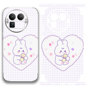 <b>Sweet</b> Cartoon Rabbit <b>Heart</b> Design Phone Case For OPPO Realme GT8 Pro Plastic Full Cover Protective Film - Product Image 1