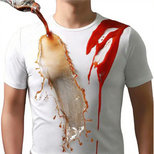 Camiseta Casual de Cuello Redondo, Tejido de 190g, Lisa, Antiarrugas, Resistente a las Manchas, Antitranspirante, Secado Rápido, Antiolor, Spandex/Algodón - Product Image 2