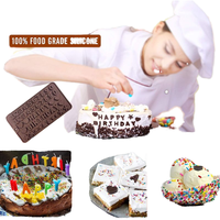 Approvisionnement d'usine Creative 3D Alphabet Silicone Moule pour DIY Cuisson Joyeux Anniversaire Chocolat Fondant Bougie Outil De Qualité Alimentaire OPP Sac