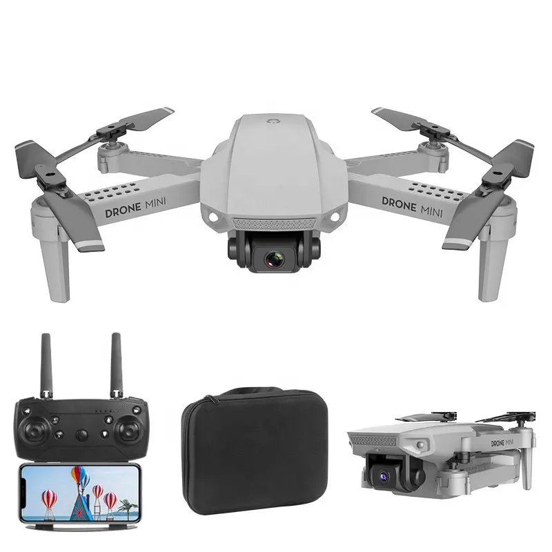プロフェッショナルミニRCドローンE99Pro折りたたみ式4Kデュアルカメラクワッドコプター、リモコン付きバッテリー駆動空中写真玩具