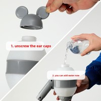 Fontaine à eau pour animaux de compagnie en plastique multicolore arc-en-ciel, style coréen, avec bouteille à niveaux et bec verseur pour chien et chat