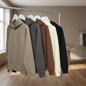 Sweat à capuche surdimensionné pour homme, de haute qualité, vintage, streetwear d'hiver, 360 GSM, 100% coton, molleton épais, poche surdimensionnée - Product Image 3