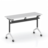Table multifonctionnelle, combinable et pliable avec étagère et porte-gobelet pour l'école, les réunions et la formation