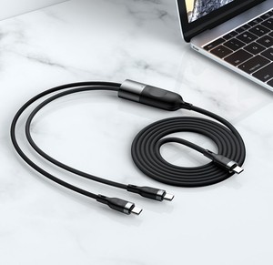 1.2m 100w <span class=keywords><strong>USB</strong></span>-C tipo c 2 in 1 2 in1 tipo-c QC PD ricarica rapida <span class=keywords><strong>USB</strong></span> <span class=keywords><strong>cavo</strong></span> di ricarica dati per ipad macbook Dell <span class=keywords><strong>Nintendo</strong></span> <span class=keywords><strong>Switch</strong></span> - Product Image 2