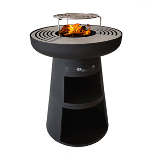 Haute qualité multifonctionnel extérieur extérieur foyers à bois brûlant au bois noir robuste acier gril barbecue - Product Image 2