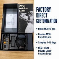 Collier de dressage pour chien rechargeable, étanche IPX7, approuvé CE FCC, portée 1600M, dispositif anti-aboiement électrique, OEM