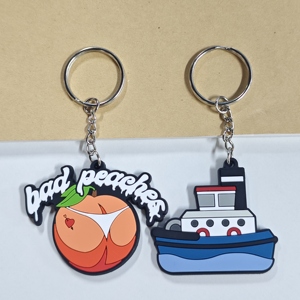 Sublimation Blanks Customized Promotional Cute Soft PVC Rubber Key Ring Key Chain Keychain, Rubber Keyring, Silicone Key Chain - Product Image 5