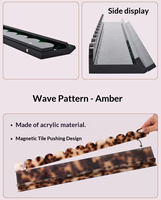 Supports de tuiles de mahjong en acrylique de qualité supérieure avec fonction de poussée magnétique et bord ondulé antidérapant pour le jeu de mahjong américain, idéal pour les soirées à domicile