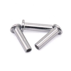 Rivets semi-tubulaires en aluminium à tête plate 3mm 4mm 5mm légers et résistants à la corrosion pour l'assemblage industriel général - Product Image 2