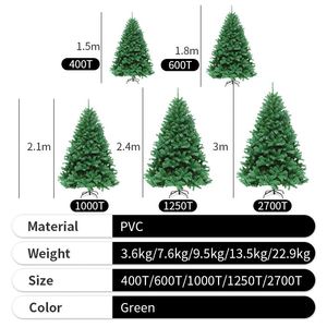 Árbol de Navidad Artificial al por Mayor 2024, Decoraciones para el Hogar y Fiestas, Adornos de PVC de 3 m, Árbol de Navidad para Fiestas - Product Image 2