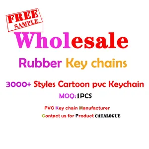 Bán buôn Anime Keychain phim hoạt hình dễ thương 3D PVC Thiết kế trẻ em phụ nữ Silicon Mini Ba lô vòng chìa khóa phụ kiện cao su Móc chìa khóa