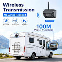 Système de caméra de recul sans fil magnétique à énergie solaire avec moniteur à écran partagé de 7 pouces 1080P, kit de recul sans fil pour camion et camping-car