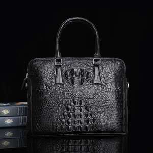 Handmade High Quality Genuine Patina Crocodile <strong>Leather</strong> <strong>Briefcase</strong> Luxury Real Crocodile <strong>Leather</strong> for Men Daily Usage - Product Image 5