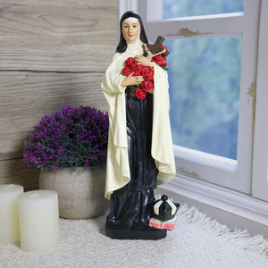 Productos en Stock, Estatuas Religiosas Católicas, Estatua de Resina de la Virgen María, Decoración del Hogar de Poliresina Personalizada, Estatua Religiosa de San <span class=keywords><strong>Teresa</strong></span> para Exteriores - Product Image 1